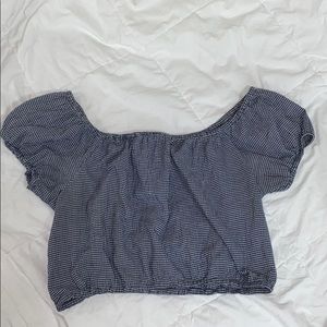 American Eagle Off-the-Shoulder Gingham Top